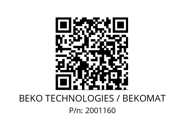   BEKO TECHNOLOGIES / BEKOMAT 2001160