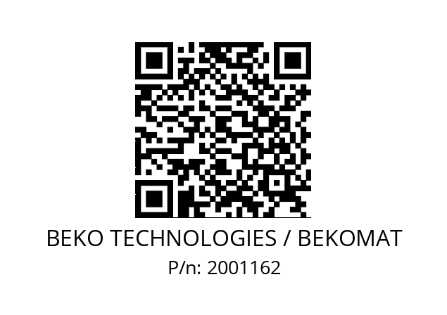   BEKO TECHNOLOGIES / BEKOMAT 2001162