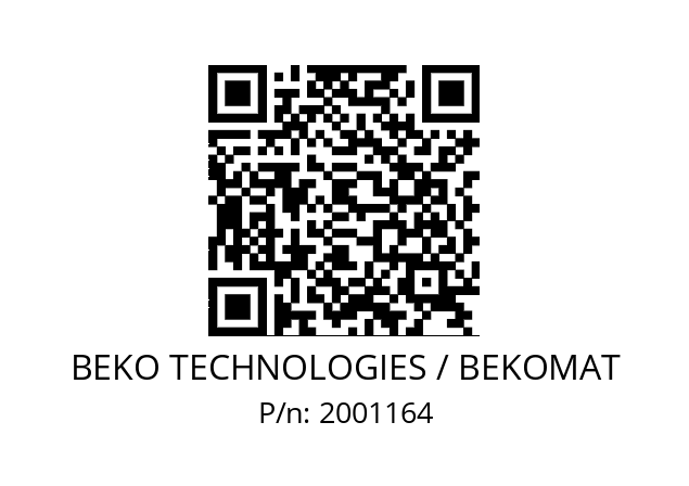   BEKO TECHNOLOGIES / BEKOMAT 2001164