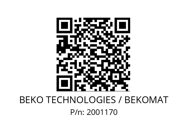   BEKO TECHNOLOGIES / BEKOMAT 2001170