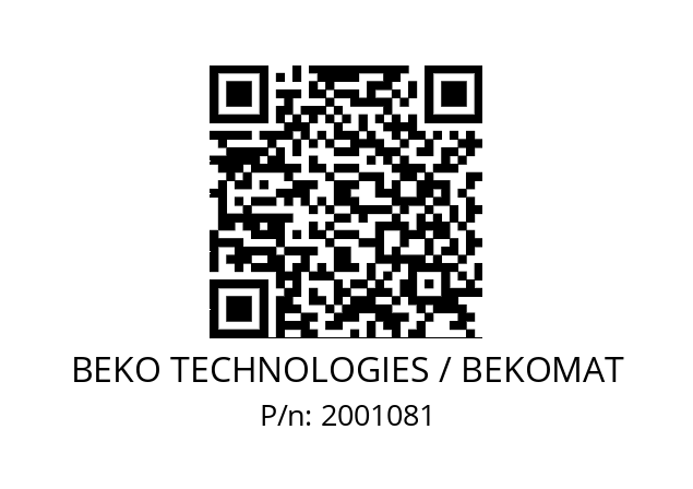   BEKO TECHNOLOGIES / BEKOMAT 2001081