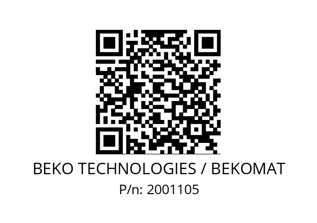   BEKO TECHNOLOGIES / BEKOMAT 2001105