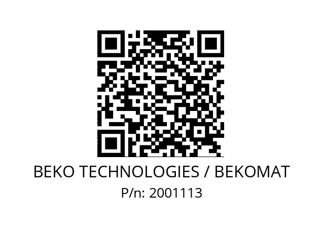   BEKO TECHNOLOGIES / BEKOMAT 2001113