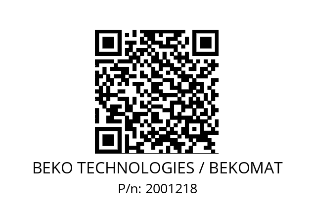   BEKO TECHNOLOGIES / BEKOMAT 2001218