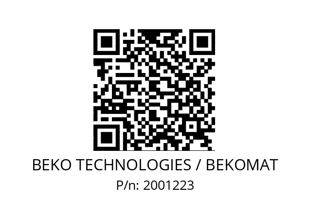   BEKO TECHNOLOGIES / BEKOMAT 2001223