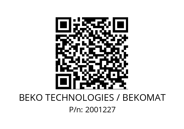   BEKO TECHNOLOGIES / BEKOMAT 2001227