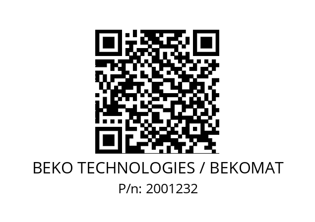   BEKO TECHNOLOGIES / BEKOMAT 2001232