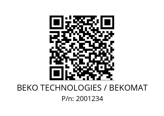   BEKO TECHNOLOGIES / BEKOMAT 2001234