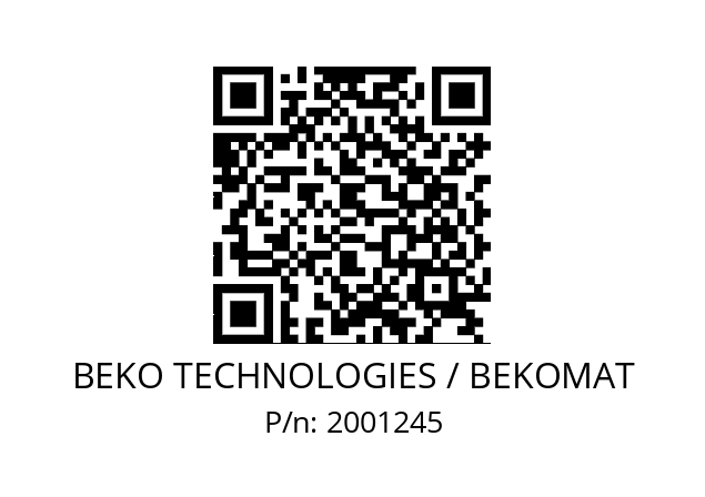   BEKO TECHNOLOGIES / BEKOMAT 2001245