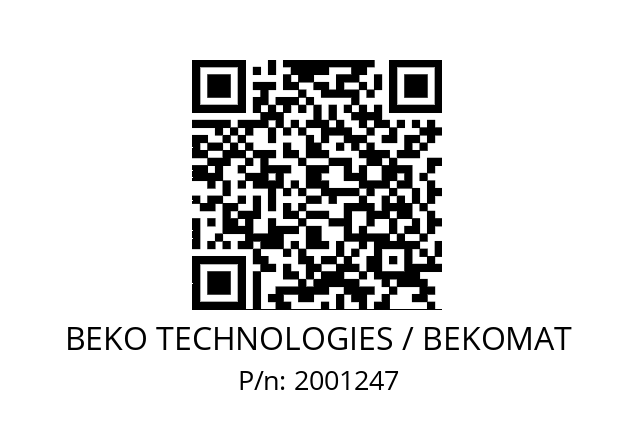   BEKO TECHNOLOGIES / BEKOMAT 2001247