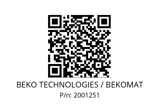   BEKO TECHNOLOGIES / BEKOMAT 2001251