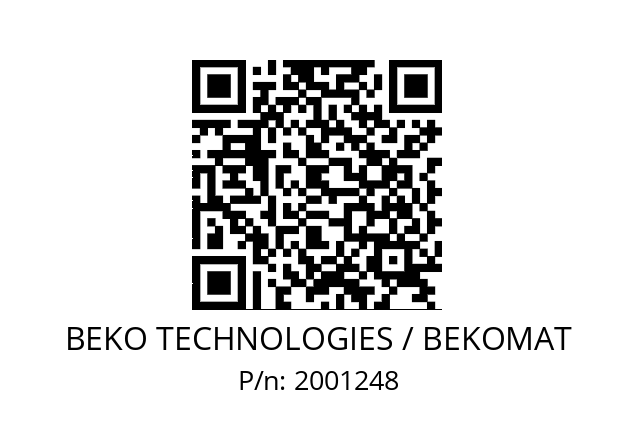   BEKO TECHNOLOGIES / BEKOMAT 2001248