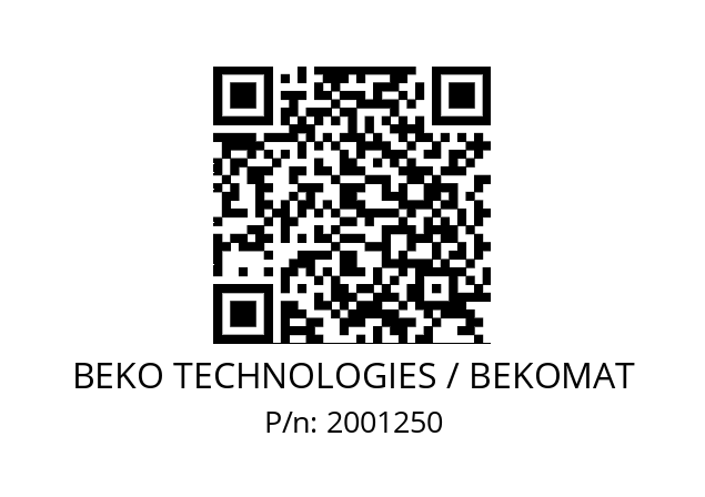   BEKO TECHNOLOGIES / BEKOMAT 2001250