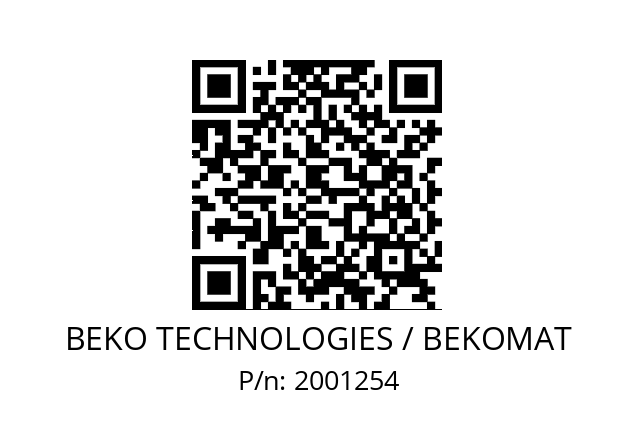   BEKO TECHNOLOGIES / BEKOMAT 2001254