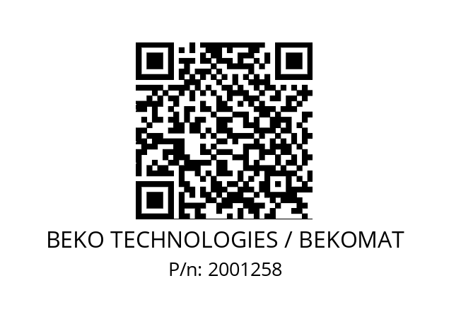   BEKO TECHNOLOGIES / BEKOMAT 2001258