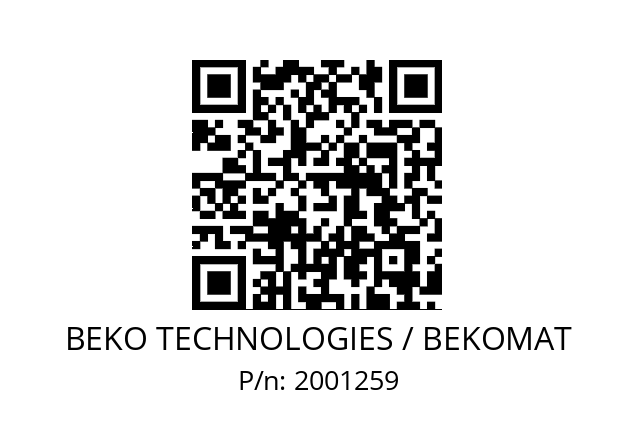   BEKO TECHNOLOGIES / BEKOMAT 2001259