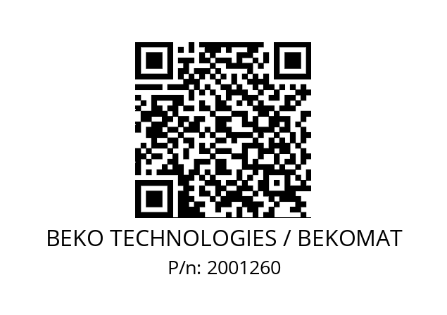   BEKO TECHNOLOGIES / BEKOMAT 2001260