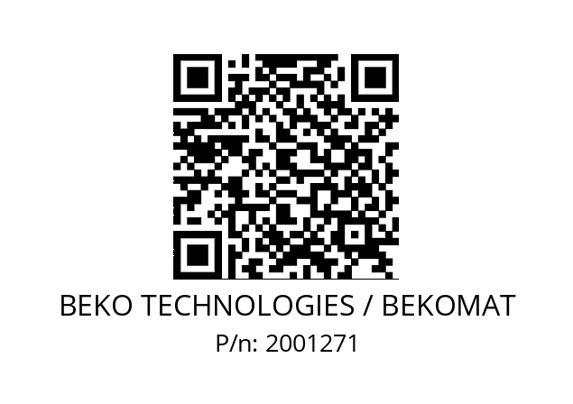   BEKO TECHNOLOGIES / BEKOMAT 2001271