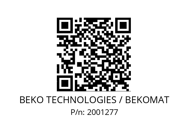   BEKO TECHNOLOGIES / BEKOMAT 2001277