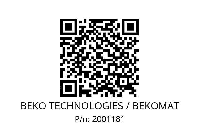   BEKO TECHNOLOGIES / BEKOMAT 2001181