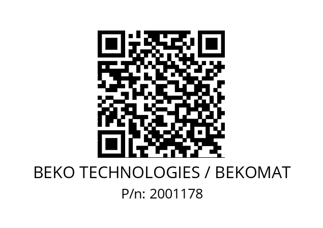   BEKO TECHNOLOGIES / BEKOMAT 2001178