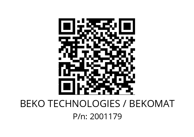   BEKO TECHNOLOGIES / BEKOMAT 2001179