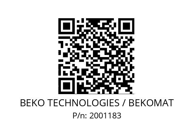   BEKO TECHNOLOGIES / BEKOMAT 2001183