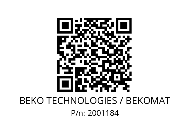   BEKO TECHNOLOGIES / BEKOMAT 2001184