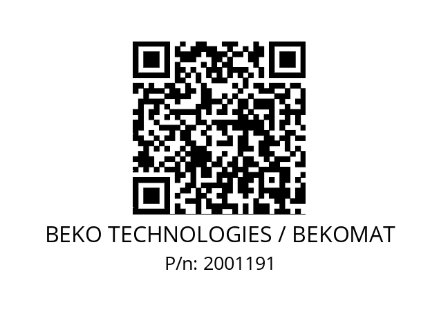   BEKO TECHNOLOGIES / BEKOMAT 2001191