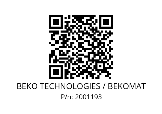   BEKO TECHNOLOGIES / BEKOMAT 2001193