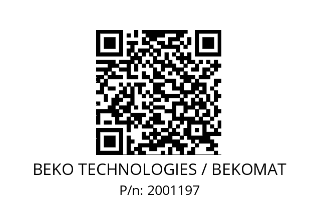   BEKO TECHNOLOGIES / BEKOMAT 2001197