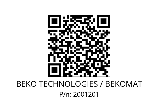   BEKO TECHNOLOGIES / BEKOMAT 2001201