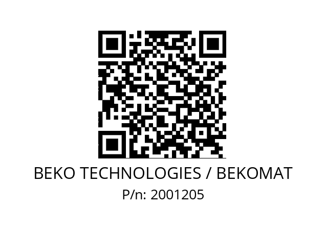   BEKO TECHNOLOGIES / BEKOMAT 2001205