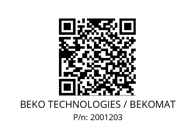   BEKO TECHNOLOGIES / BEKOMAT 2001203