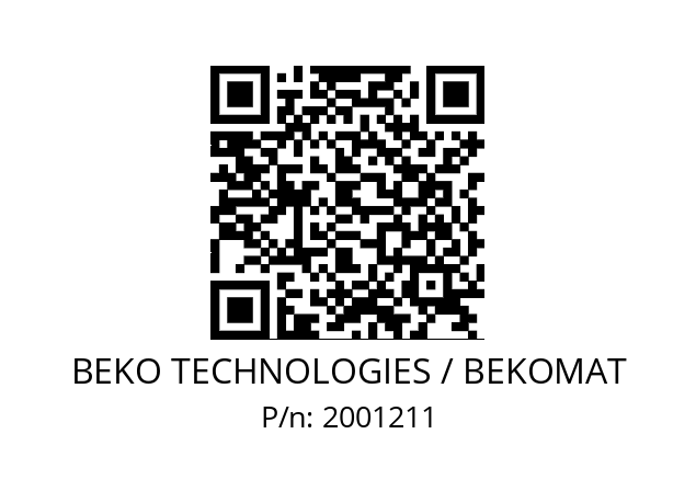   BEKO TECHNOLOGIES / BEKOMAT 2001211