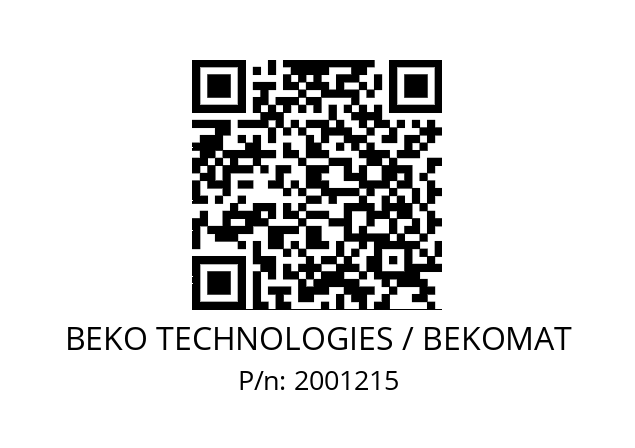   BEKO TECHNOLOGIES / BEKOMAT 2001215