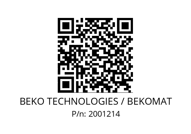   BEKO TECHNOLOGIES / BEKOMAT 2001214