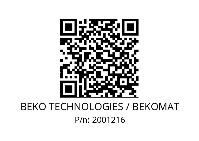   BEKO TECHNOLOGIES / BEKOMAT 2001216