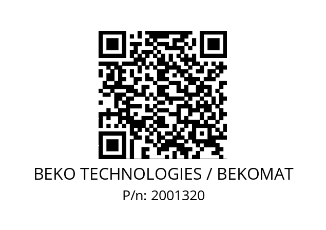   BEKO TECHNOLOGIES / BEKOMAT 2001320