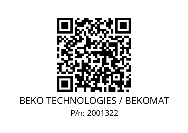   BEKO TECHNOLOGIES / BEKOMAT 2001322