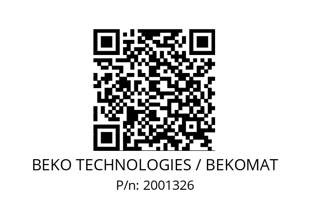   BEKO TECHNOLOGIES / BEKOMAT 2001326