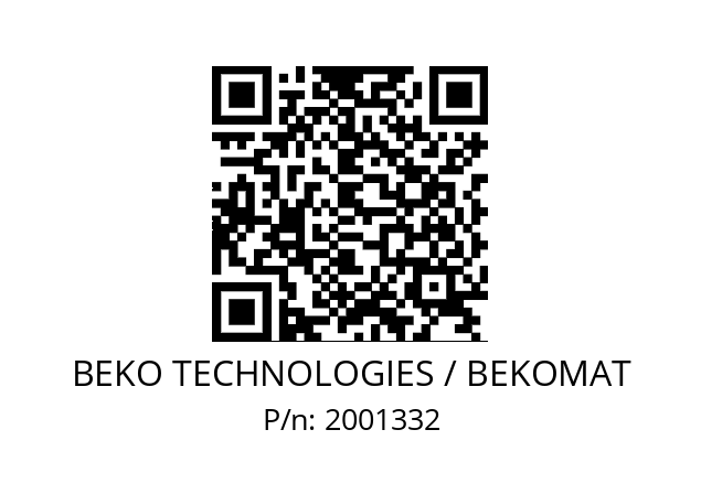   BEKO TECHNOLOGIES / BEKOMAT 2001332