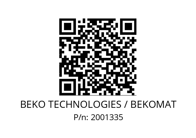   BEKO TECHNOLOGIES / BEKOMAT 2001335