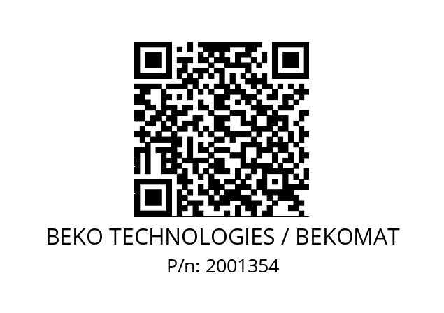   BEKO TECHNOLOGIES / BEKOMAT 2001354