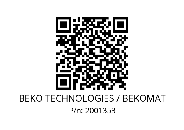   BEKO TECHNOLOGIES / BEKOMAT 2001353