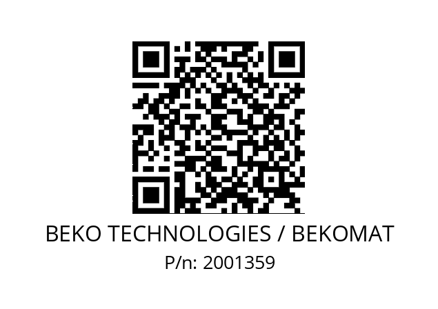   BEKO TECHNOLOGIES / BEKOMAT 2001359