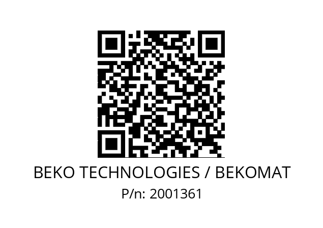   BEKO TECHNOLOGIES / BEKOMAT 2001361