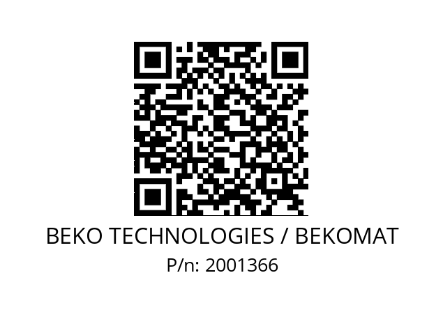   BEKO TECHNOLOGIES / BEKOMAT 2001366