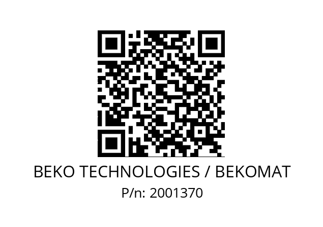   BEKO TECHNOLOGIES / BEKOMAT 2001370