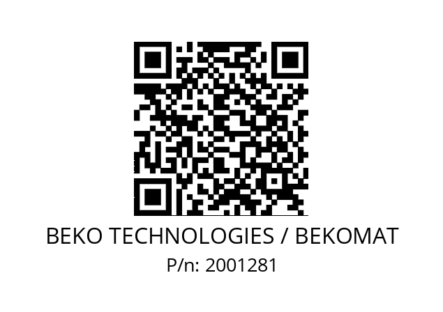   BEKO TECHNOLOGIES / BEKOMAT 2001281